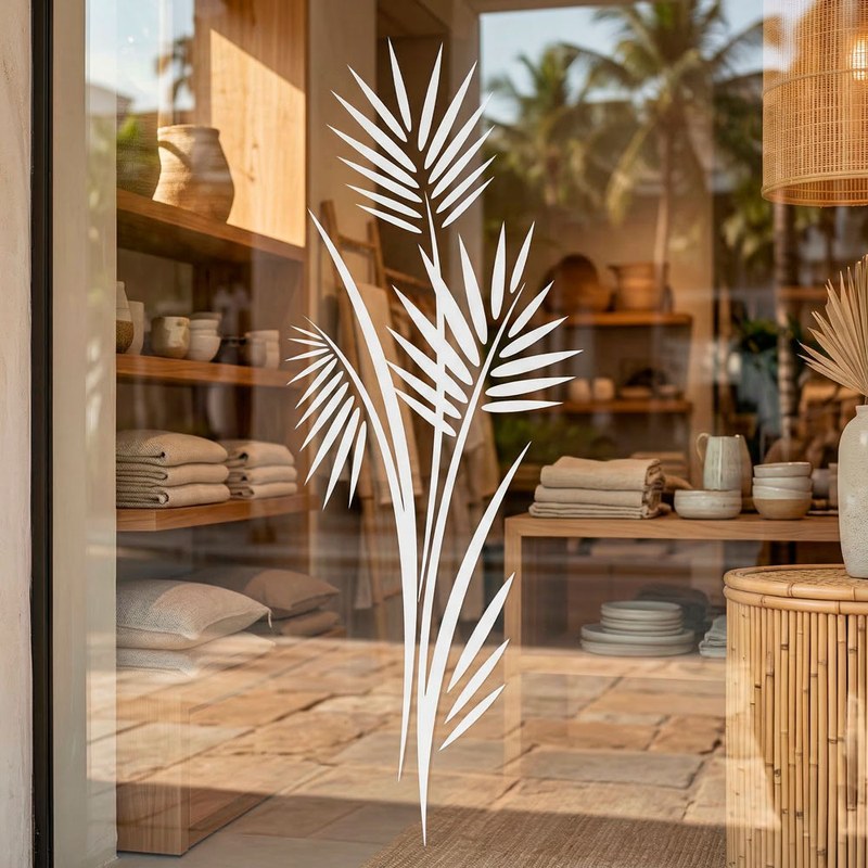 Tropical Palm Leaves Wall Decal 7