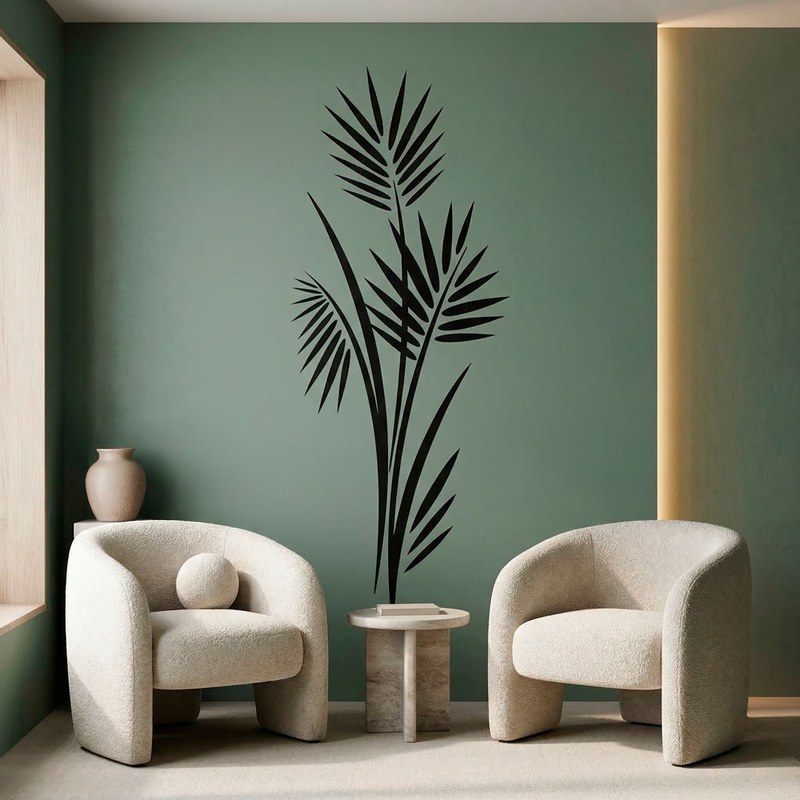 Tropical Palm Leaves Wall Decal 8