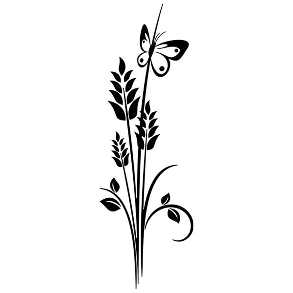 Wall Stickers: Floral ears of wheat