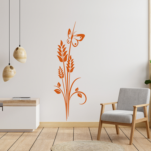 Wall Stickers: Floral ears of wheat