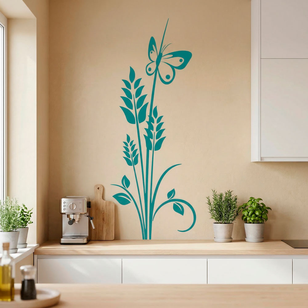 Wall Stickers: Floral ears of wheat