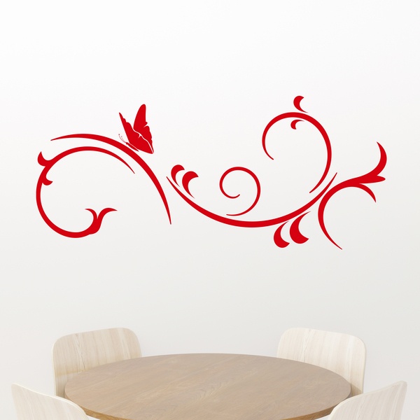 Floral Swirl with Butterfly 0