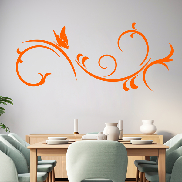 Floral Swirl with Butterfly 4