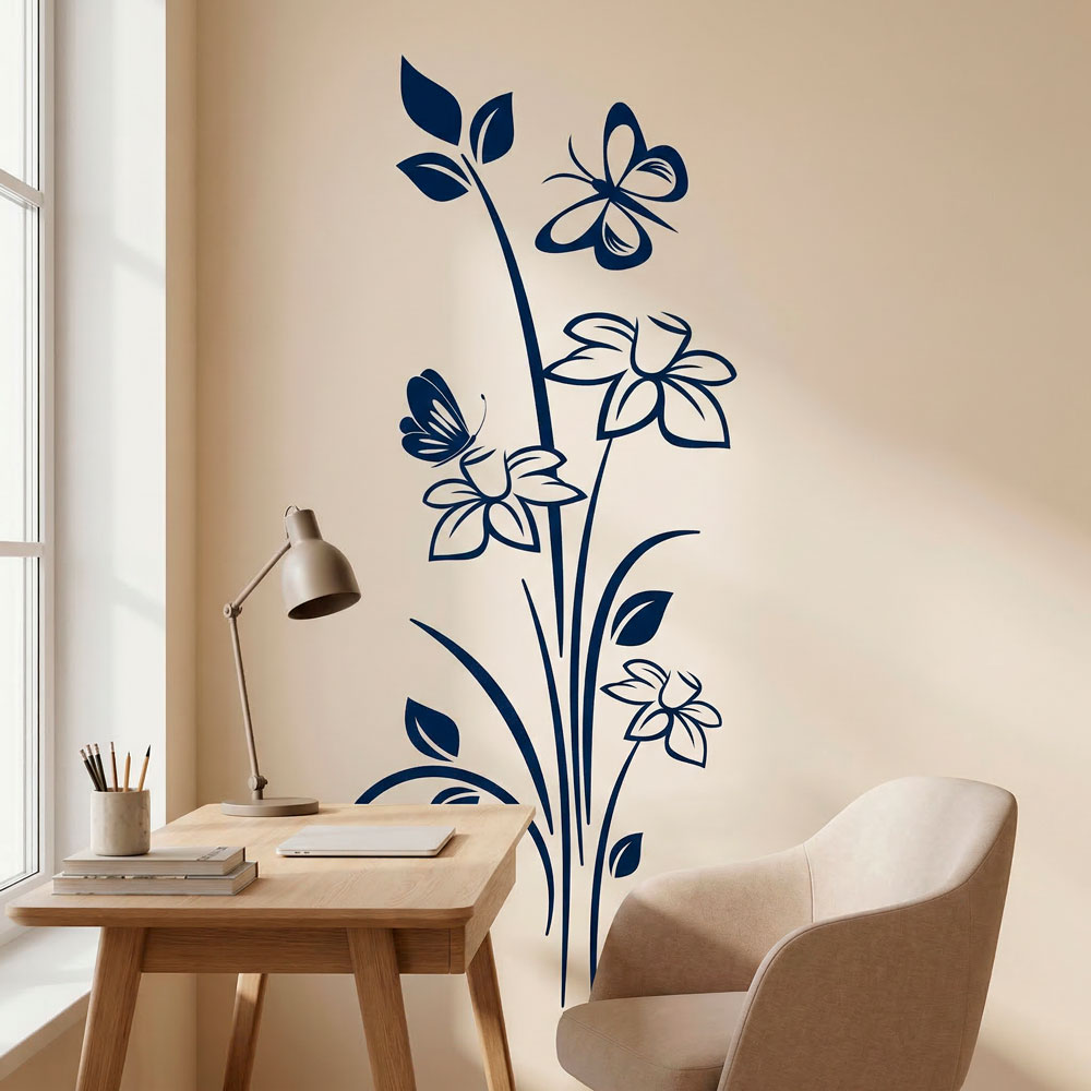 Wall Stickers: Floral Nelumbo