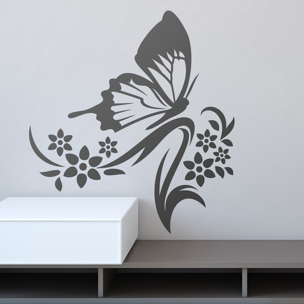 Butterfly and Blossoms Decal 1/1