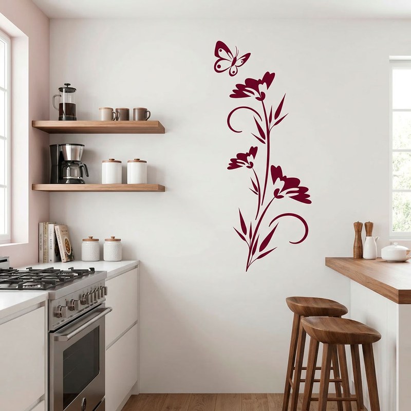 Butterfly Flower Branch 4
