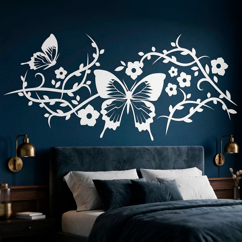 Butterflies and Flowering Vines 7
