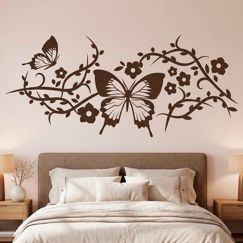 Butterflies and Flowering Vines 10