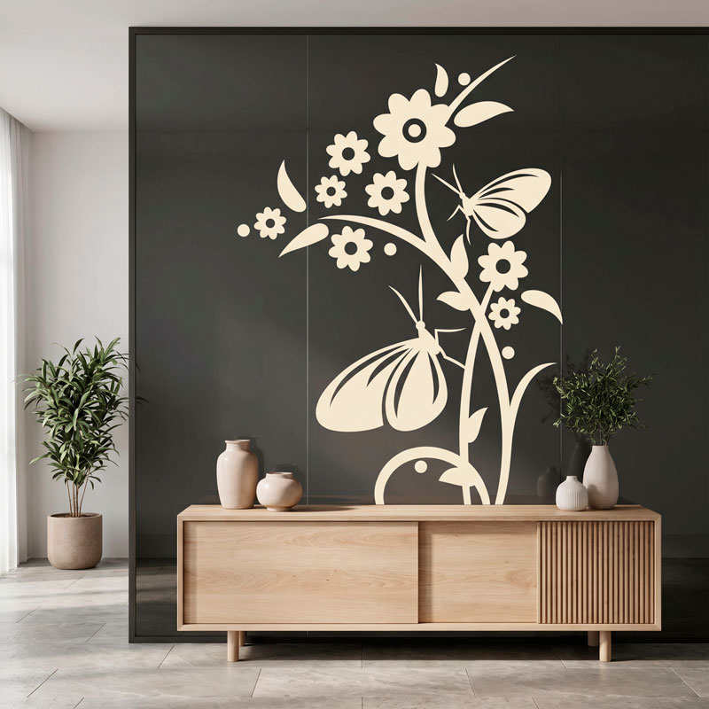 Flowering Vine with Butterflies 3