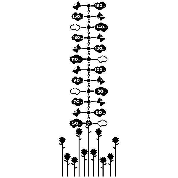 Stickers for Kids: Grow Chart Flowers, clouds and butterflies