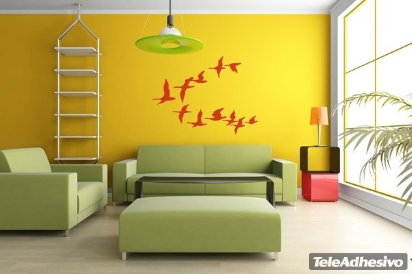 Wall Stickers: Flock of pelicans