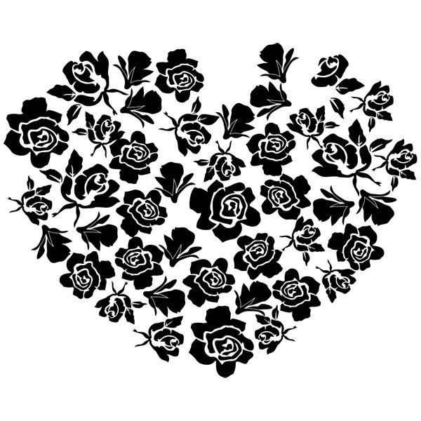 Wall Stickers: Heart of roses