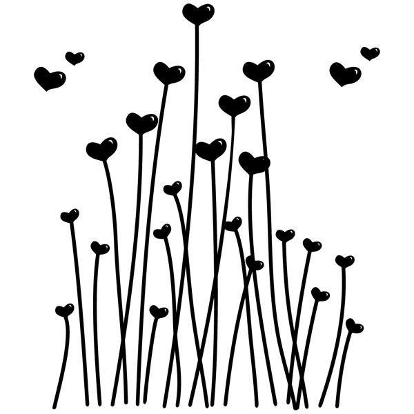 Wall Stickers: Heart Flowers
