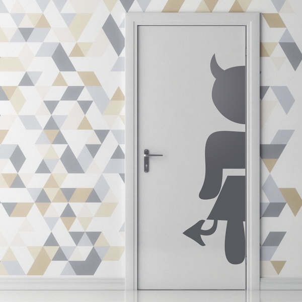 Wall Stickers: Woman devil WC