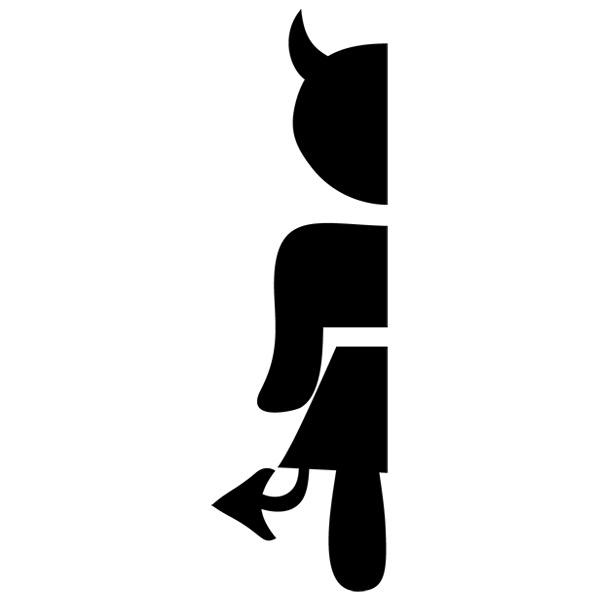 Wall Stickers: Woman devil WC