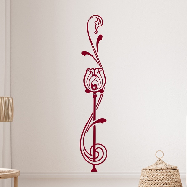 Wall Stickers: Art Nouveau Flower Wall Decal