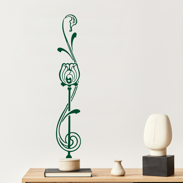 Art Nouveau Flower Wall Decal 2/4