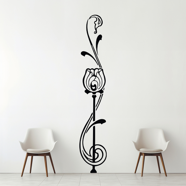 Art Nouveau Flower Wall Decal 4/4