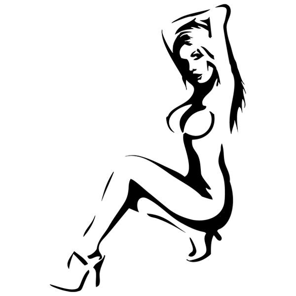 Wall Stickers: Pin-Up Girl Silhouette