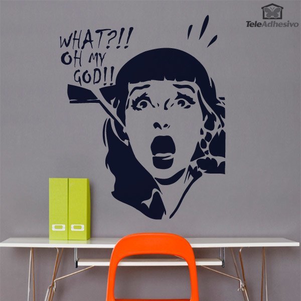 Wall Stickers: Scared girl