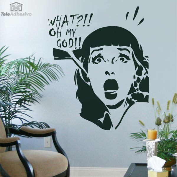 Wall Stickers: Scared girl