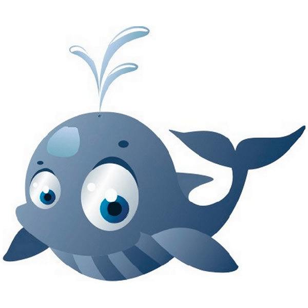 Stickers for Kids: Happy whale