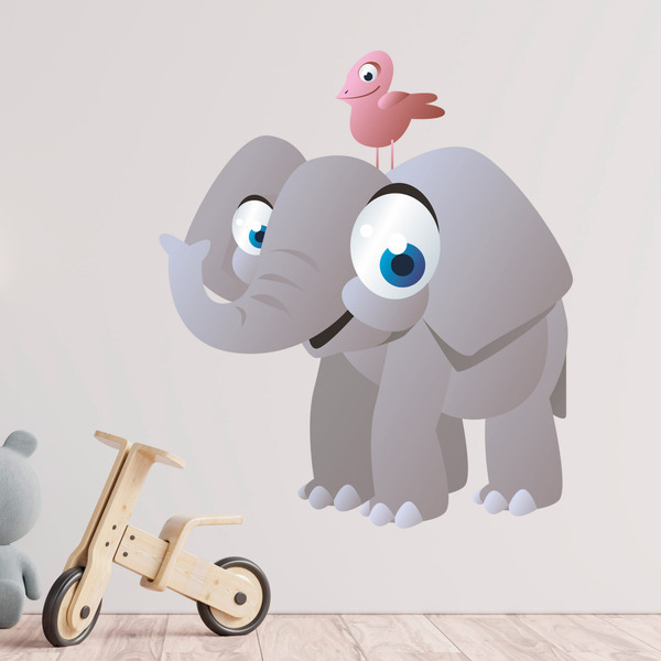 Stickers for Kids: Smiling Elephant 1