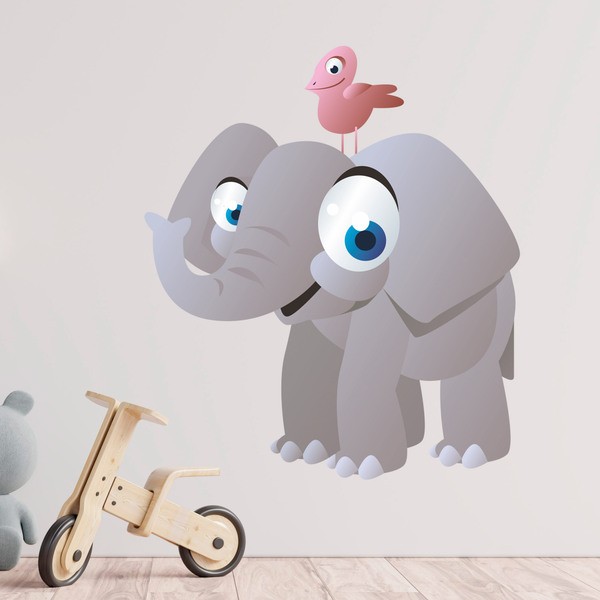 Stickers for Kids: Smiling Elephant