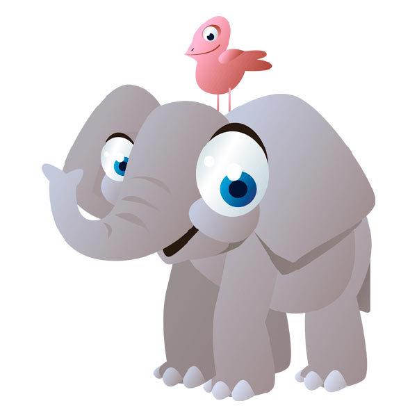 Stickers for Kids: Smiling Elephant