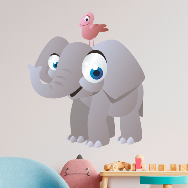 Stickers for Kids: Smiling Elephant