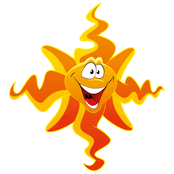 Stickers for Kids: Smiling sun 0