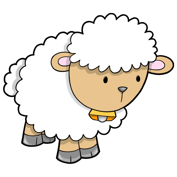 Stickers for Kids: Sheep with cowbell