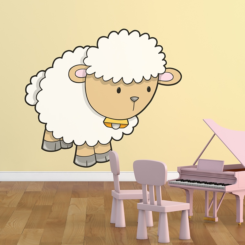 Stickers for Kids: Sheep with cowbell