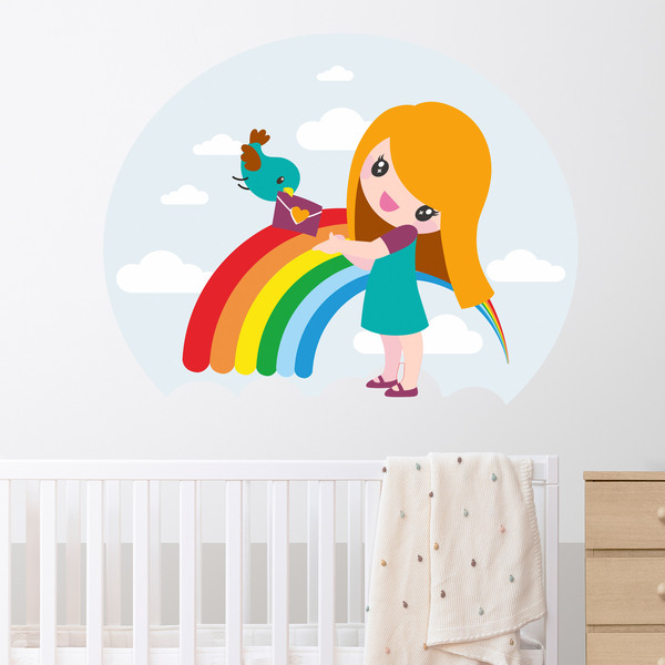 Stickers for Kids: Rainbow Girl