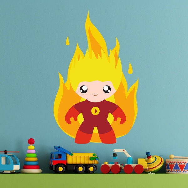 Stickers for Kids: Human Torch Child