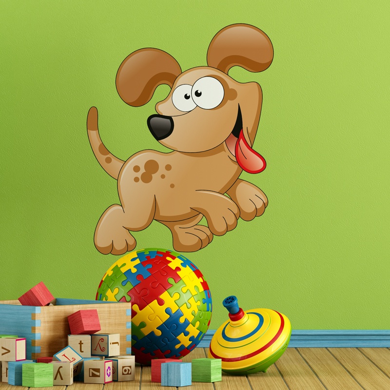 Stickers for Kids: Playful dog puppy