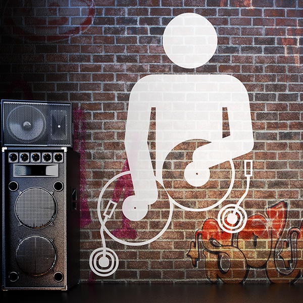 Wall Stickers: Disc-jockey poking