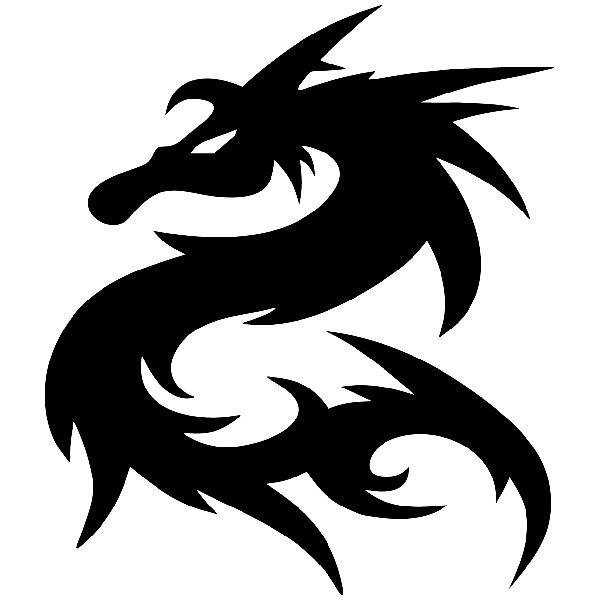 Car & Motorbike Stickers: Tribal Dragon Hood Decal