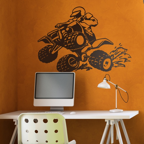 Wall Stickers: Quad on two wheels