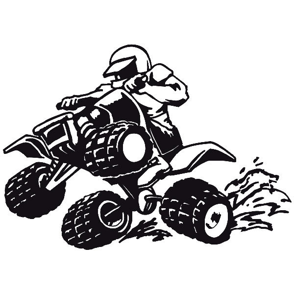 Wall Stickers: Quad on two wheels