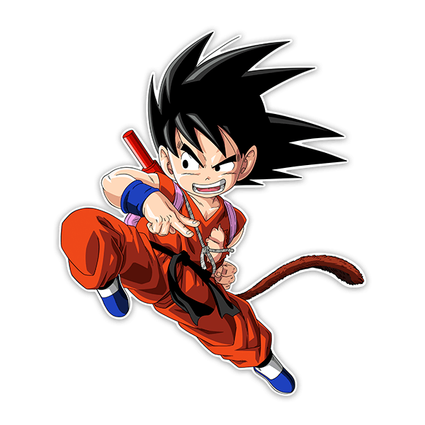 Stickers for Kids: Dragon Ball Son Goku Attack