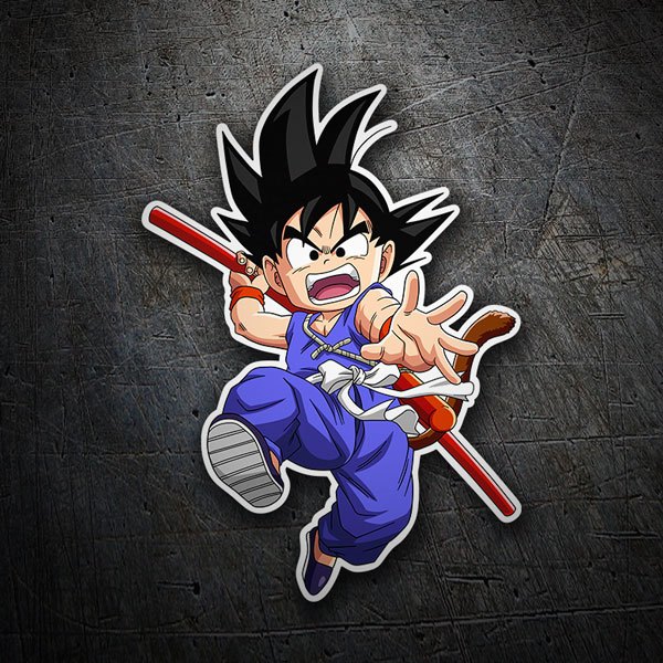 Stickers for Kids: Dragon Ball Son Goku with the Magic Staff