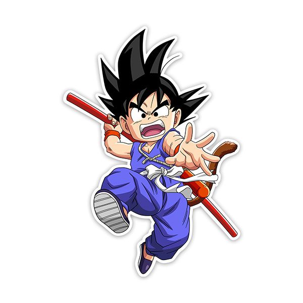 Stickers for Kids: Dragon Ball Son Goku with the Magic Staff