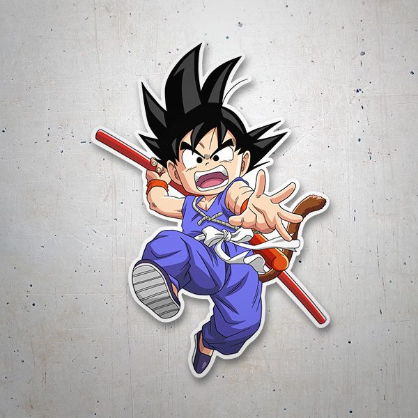 Stickers for Kids: Dragon Ball Son Goku with the Magic Staff