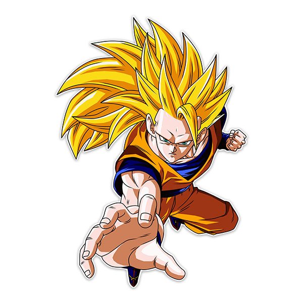 Stickers for Kids: Dragon Ball Son Goku Saiyan Level 3
