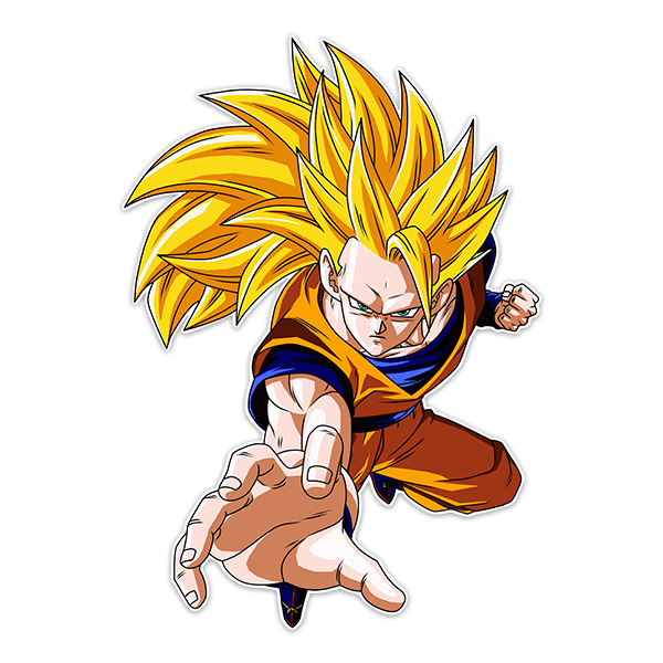 Stickers for Kids: Dragon Ball Son Goku Saiyan Level 3