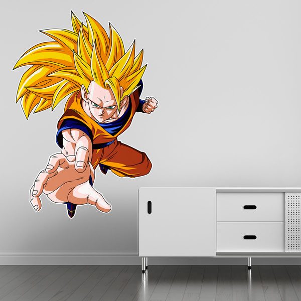 Wall Sticker Dragon Ball Son Goku Saiyan Level 3 Wall Sticker Dragon Ball Son Goku Saiyan Level 3