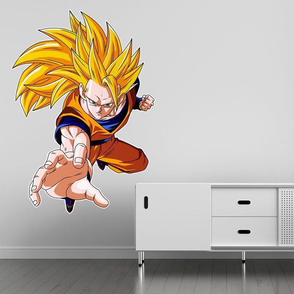 Stickers for Kids: Dragon Ball Son Goku Saiyan Level 3