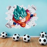 Stickers for Kids: Dragon Ball Goku Saiyan Blue 3