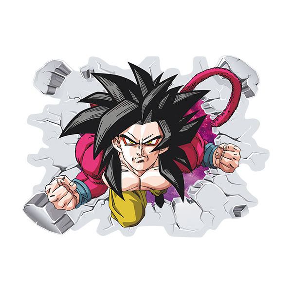 Stickers for Kids: Dragon Ball Son Goku Saiyan Level 4